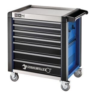 Stahlwille Werkstattwagen 98/7 PRO 7 Schubl. 651 x 1001 x 1020 mm blau, RAL 2703035; schwarz RAL 9005