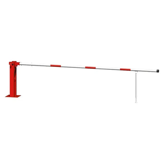 Schake Wegeschranken 4m + Pendelstütze, Dreikantverschluss Stahlkonstruktion 120x80mm