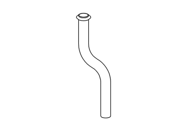 Grohe Urinalspülrohr 20cm, d 1,8cm, MS, chrom, Kröpfung 4cm