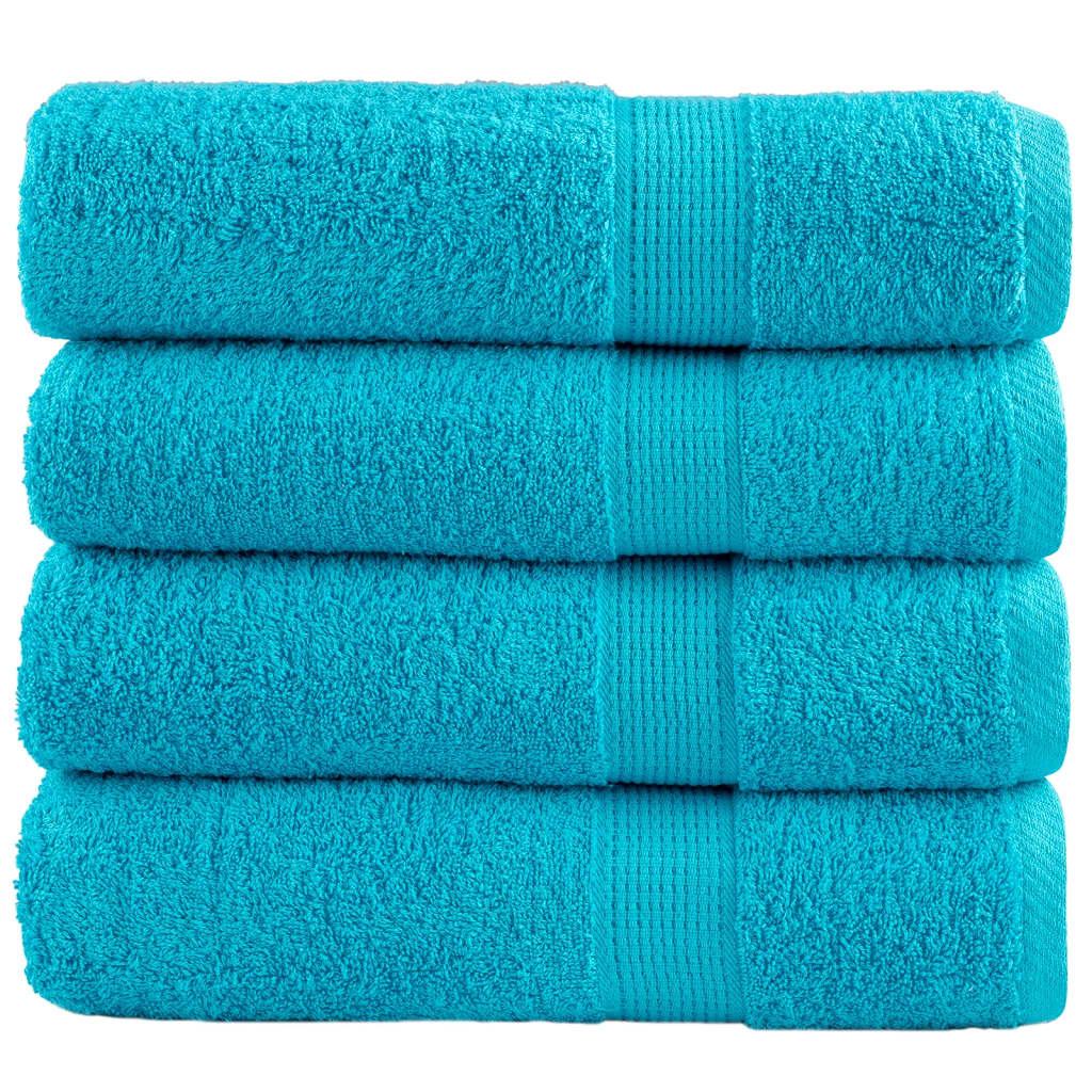 Premium-handtücher Solund 4 Stk. Türkis 50x100 Cm 600 G/m² Vidaxl