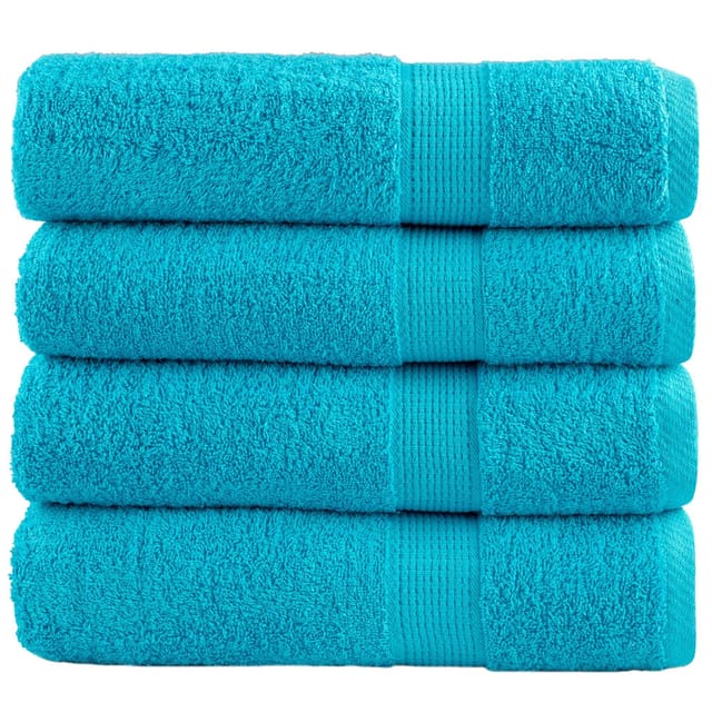 Premium-handtücher Solund 4 Stk. Türkis 50x100 Cm 600 G/m² Vidaxl