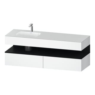 Duravit Einbauwaschtisch-Möbel-Set Qatego 160x50x60cm, Kon-WTU, B, B l, E sw/we ma