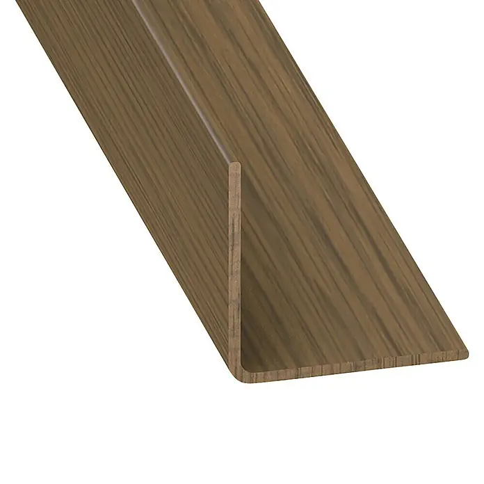 Kantoflex Winkelprofil (1.000 x 10 x 10 mm, Stärke: 1,5 mm, Kunststoff, Nussbaum)