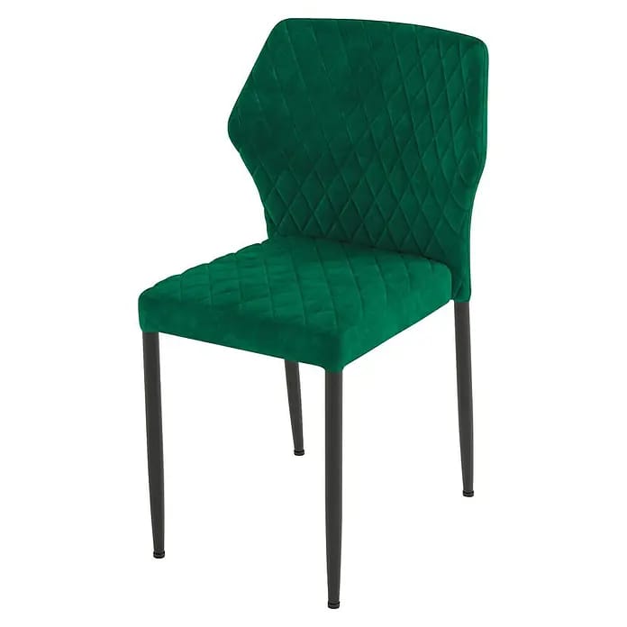 Feros Stapelstuhl Louis (Stahl, Velours, Grün, B x T x H: 49 x 56 x 80 cm)