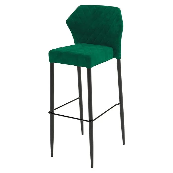 Feros Garten-Barhocker Louis (Stahl, Velours, Grün, B x T x H: 46 x 49 x 109 cm)