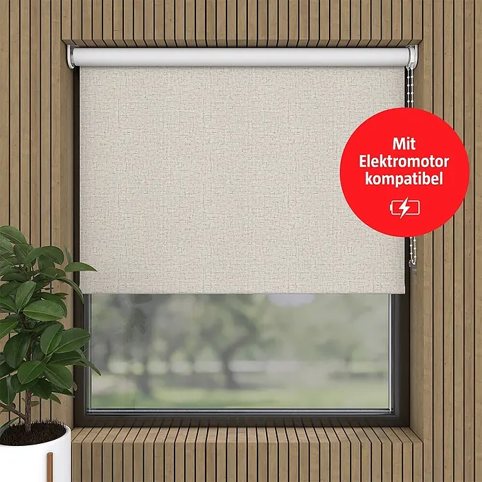 Verdunkelungsrollo (B x H: 220 x 190 cm, Leinen)