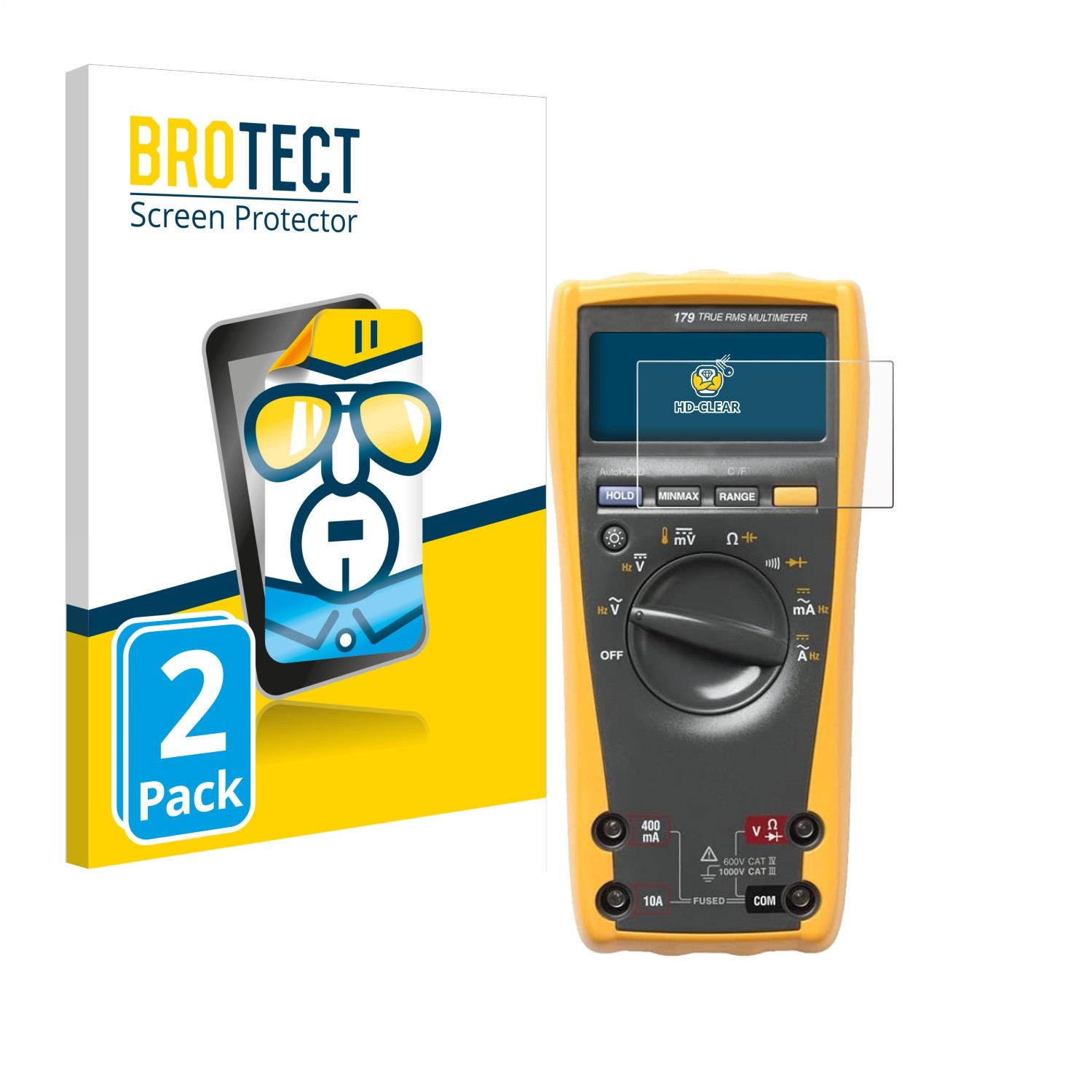 2x Fluke 179 Multimeter Displayschutzfolie Transparent
