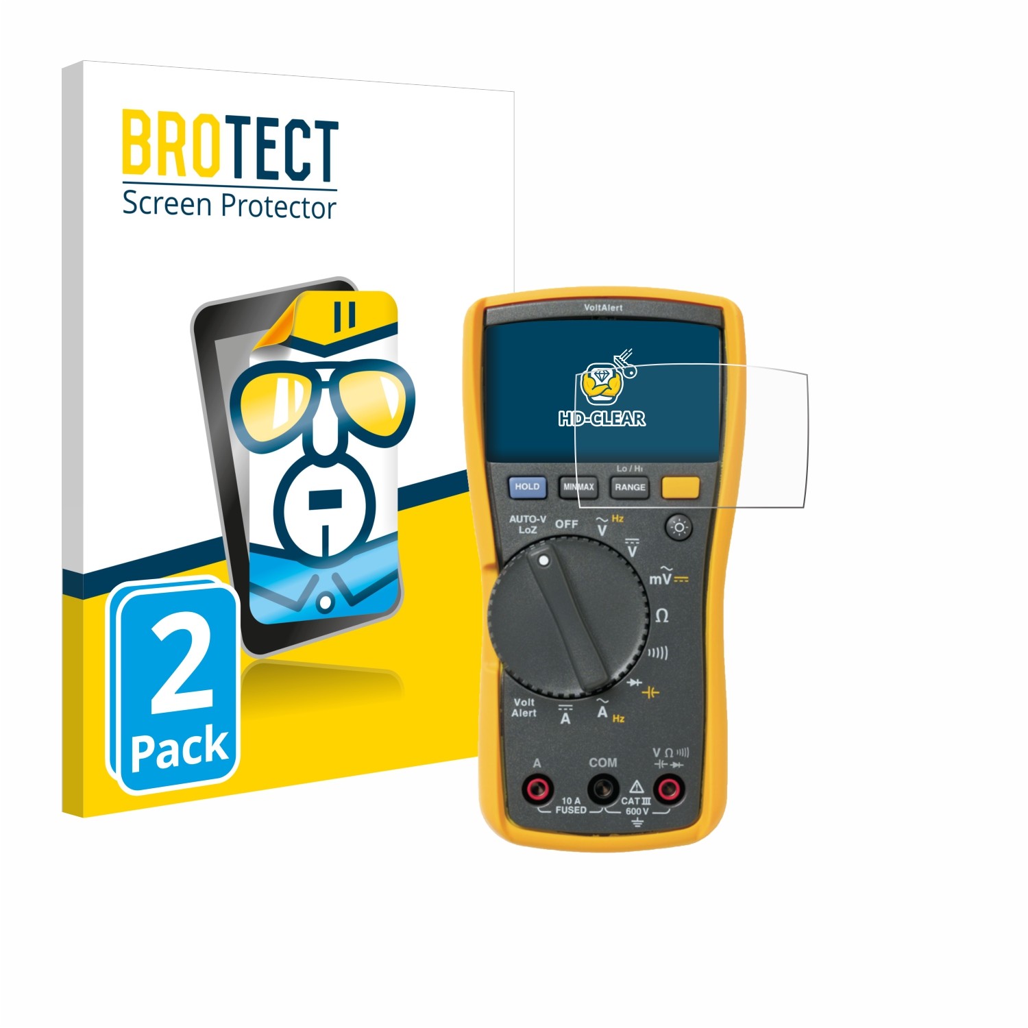 2x Fluke MultiMeter 117 Displayschutzfolie Transparent Bild 2
