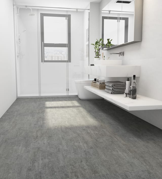 TrendLine Vinylboden Fliese mit Trittschalldämmung Betonoptik grau