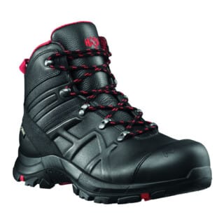 HAIX Sicherheitsstiefel BLACK EAGLE 54, MID, S3, schwarz-rot, Gr. 13,5 (49)
