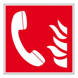 Eichner Brandschutzschild Brandmeldetelefon, 15 x 15cm, PVC