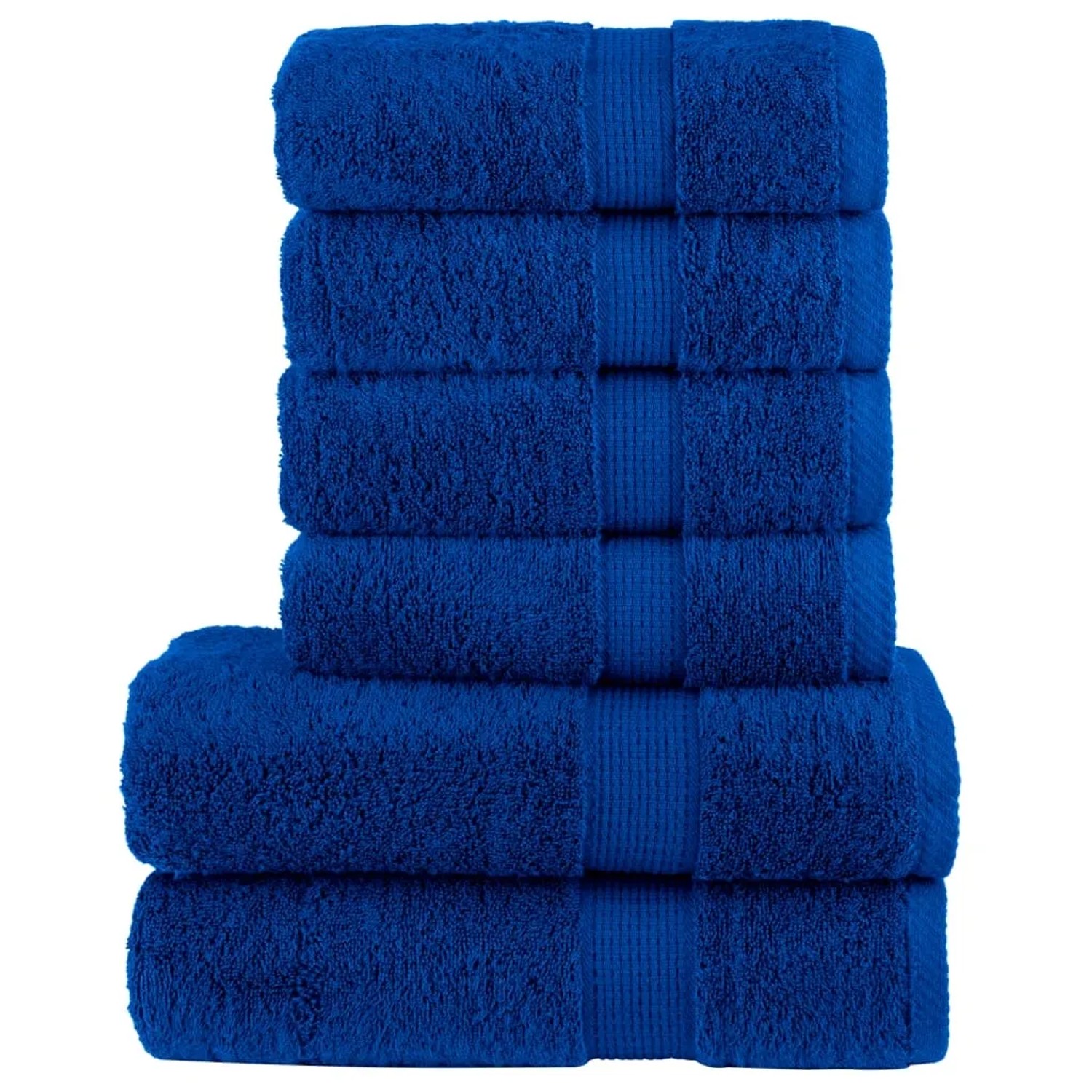 vidaXL 6 Tlg Premium-Handtuch-Set Blau 600 g/m2 100% Baumwolle