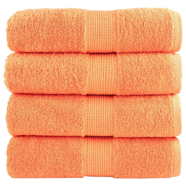 vidaXL Premium-Gästetücher 4 Stk Orange 30x50 600 g/m2 100% Baumwolle