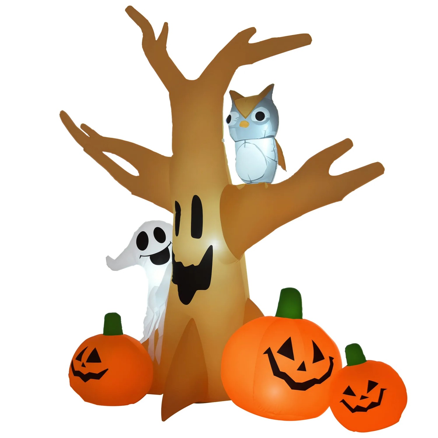 HOMCOM Halloween Aufblasbares Spukgespenst Aufleuchtend 120/ 240 cm