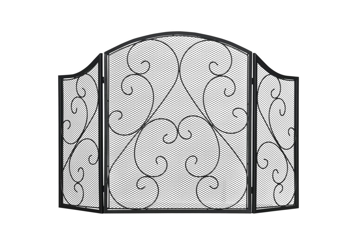 HOMCOM Kamingitter Klappbar mit 3 Paneelen 66 x 31 x 81 cm