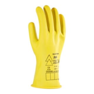 Ansell Elektriker Handschuh-Paar E013Y, 500 V AC, Handschuhgröße: 9