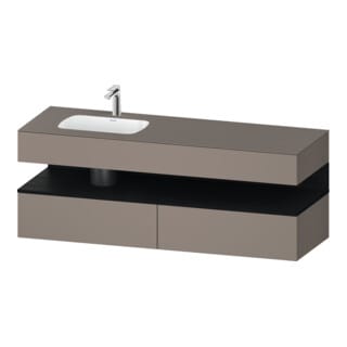 Duravit Einbauwaschtisch-Möbel-Set Qatego 160x50x60cm, Kon-WTU, B, B l, E sw/Bas m