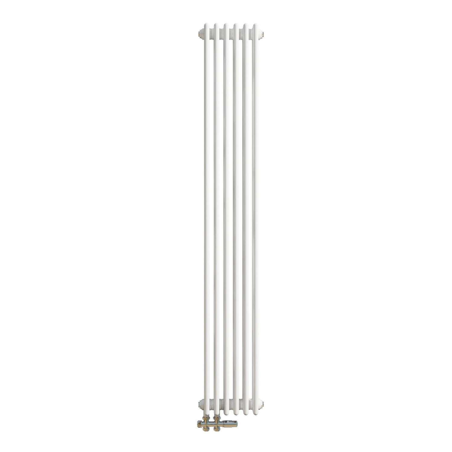 Duschparadies 3 Säulen Traditioneller Heizkörper in Gusseisen-Optik 1800x290mm 1204W für Warmwasserbetrieb Weiß