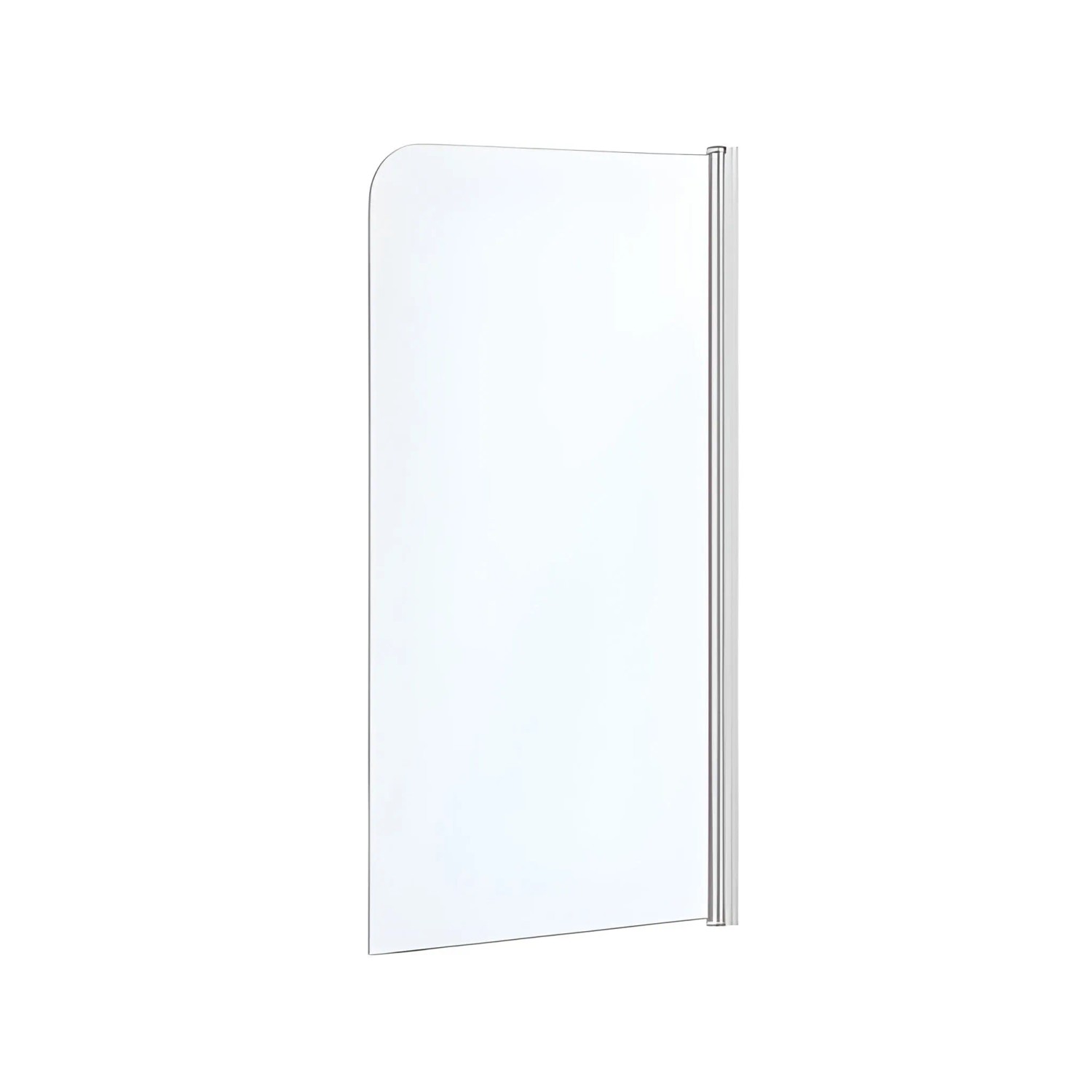 KOLMAN Badewannenaufsatz 1-teilig 80x140 cm ESG 5 mm Klarglas Silber
