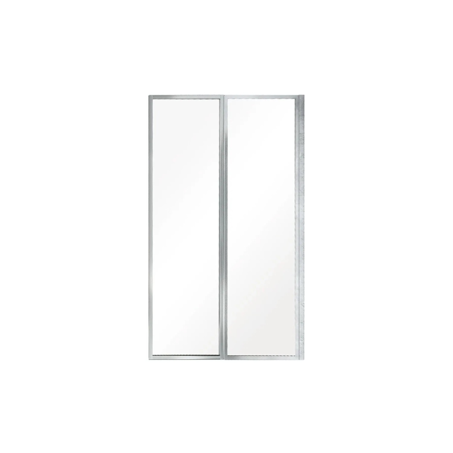 KOLMAN Wannenaufsatz 2-tlg. 80x140 cm ESG 4 mm Glas Silber
