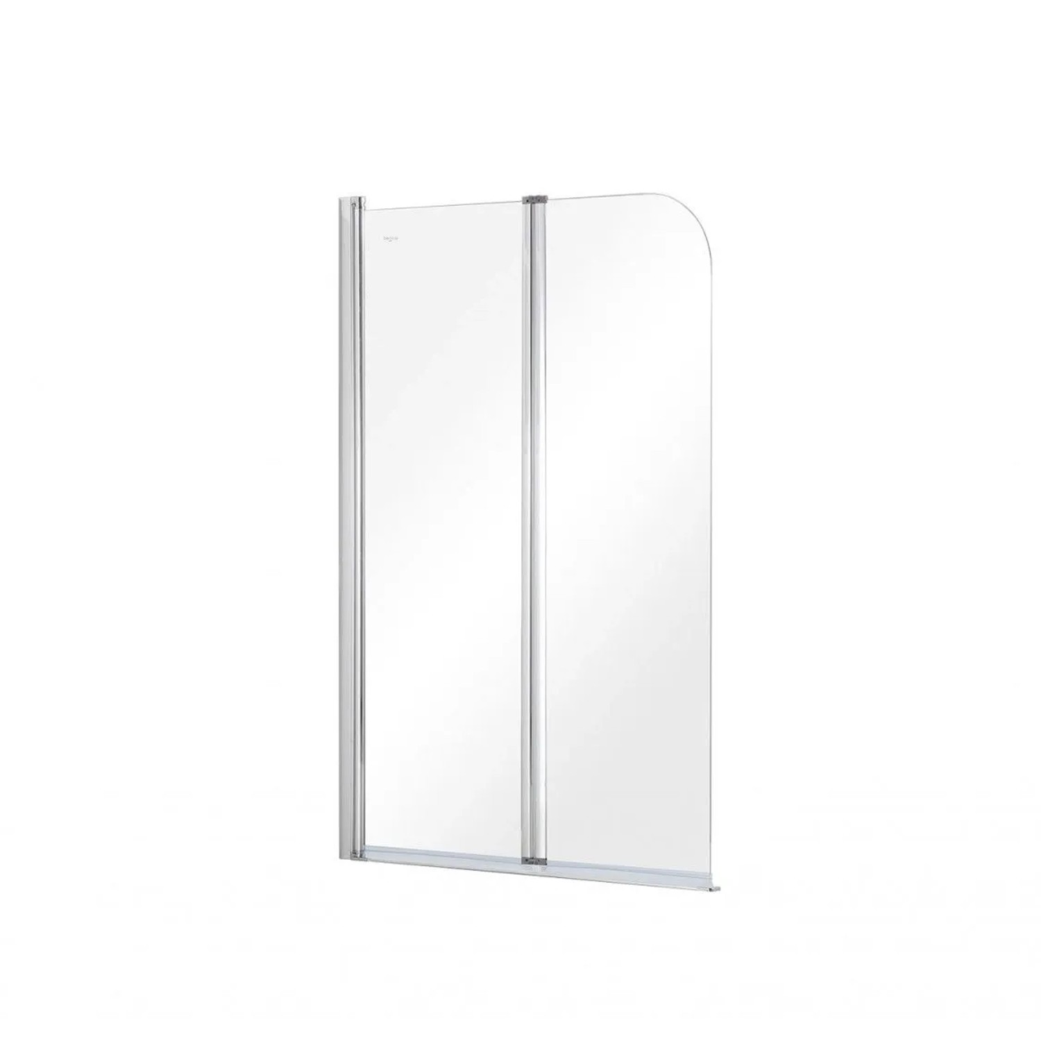 KOLMAN Badewannenaufsatz 2-teilig 90x140 cm ESG 5 mm Klarglas Silber
