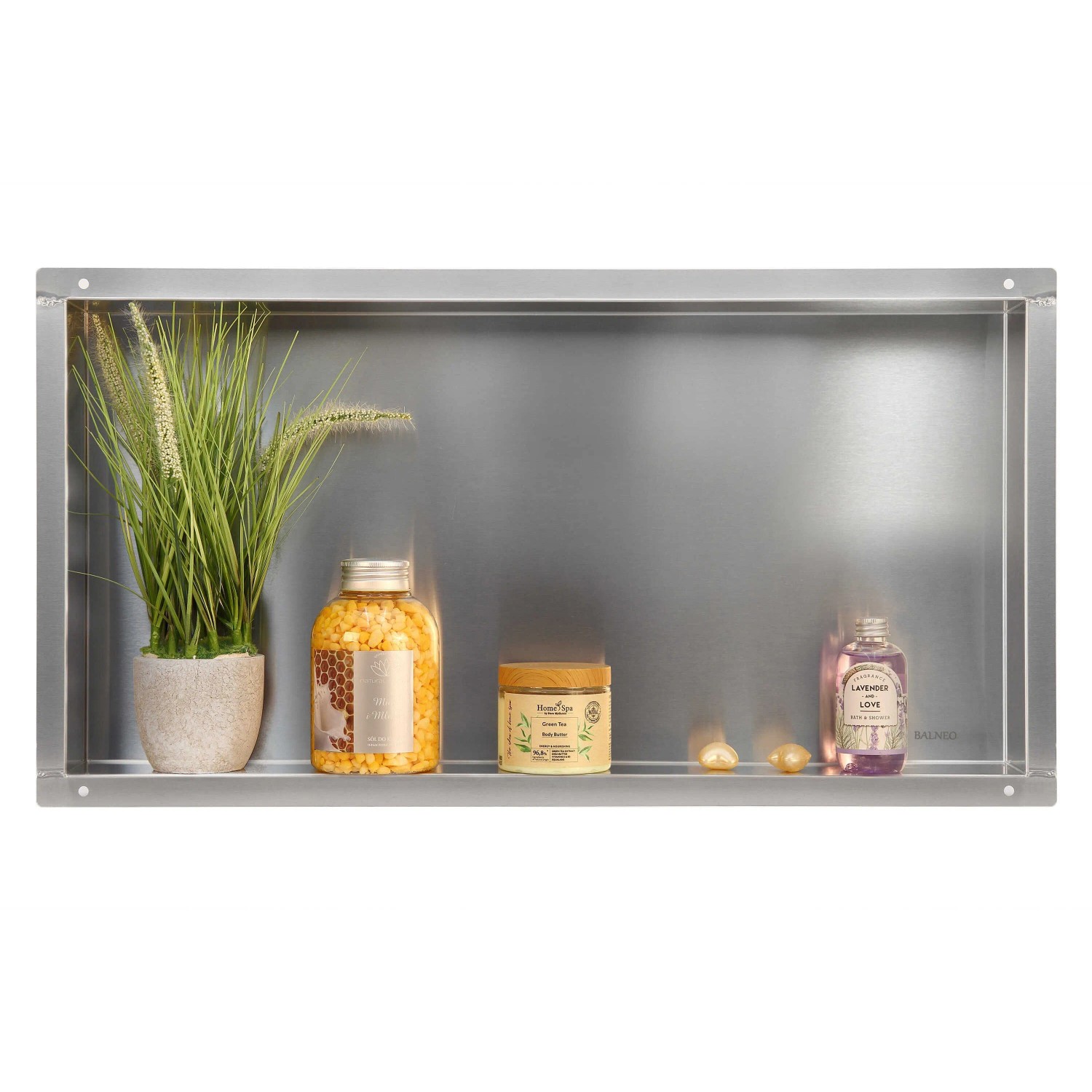 KOLMAN Wandnische 30 x 60 x 10 cm Silber