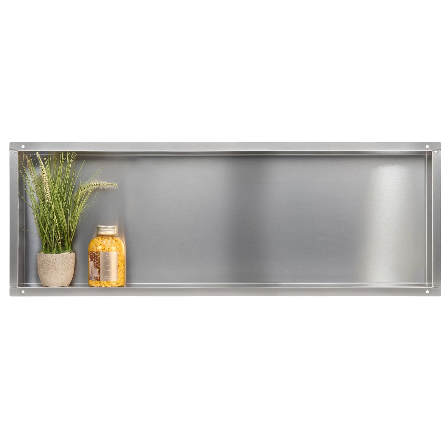 KOLMAN Wandnische 30 x 90 x 7 cm Silber