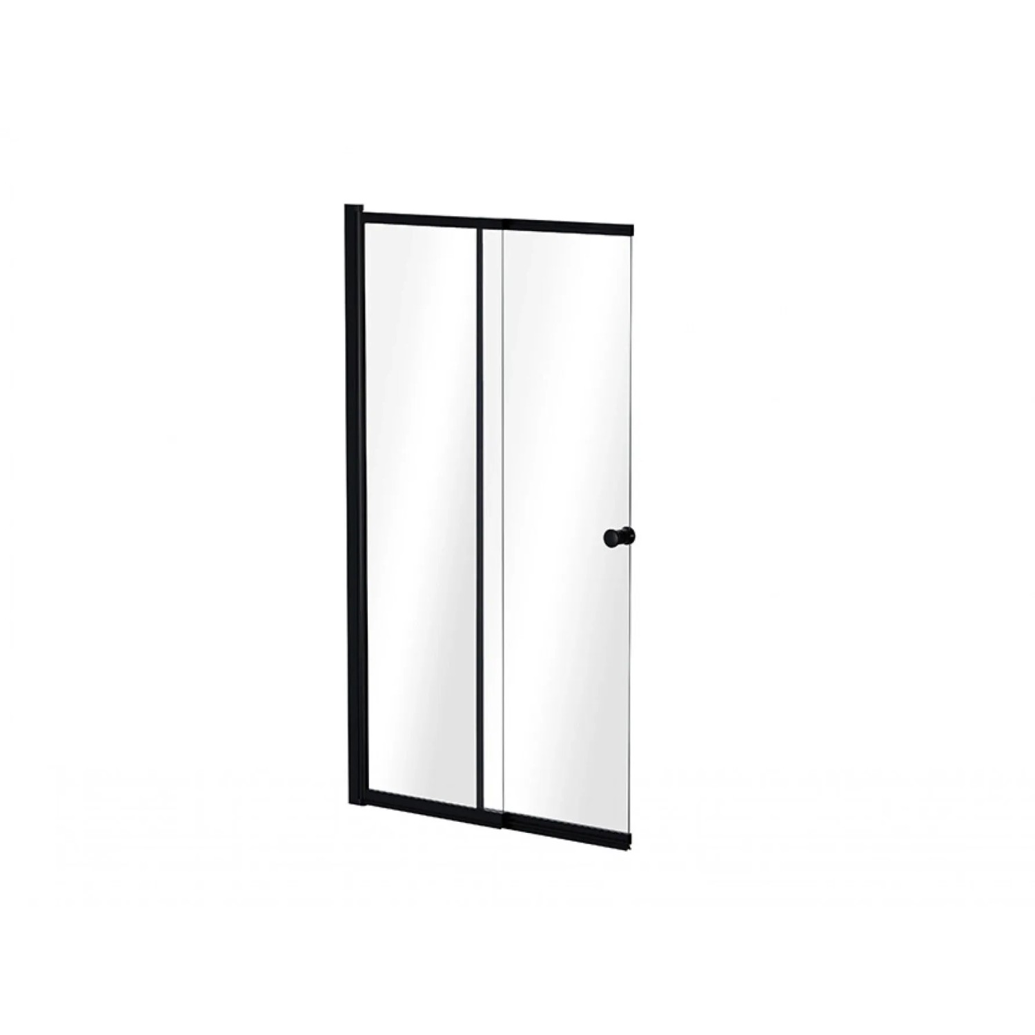 KOLMAN Wannenaufsatz 2-tlg. 100x150 cm ESG 4 mm Glas Schwarz
