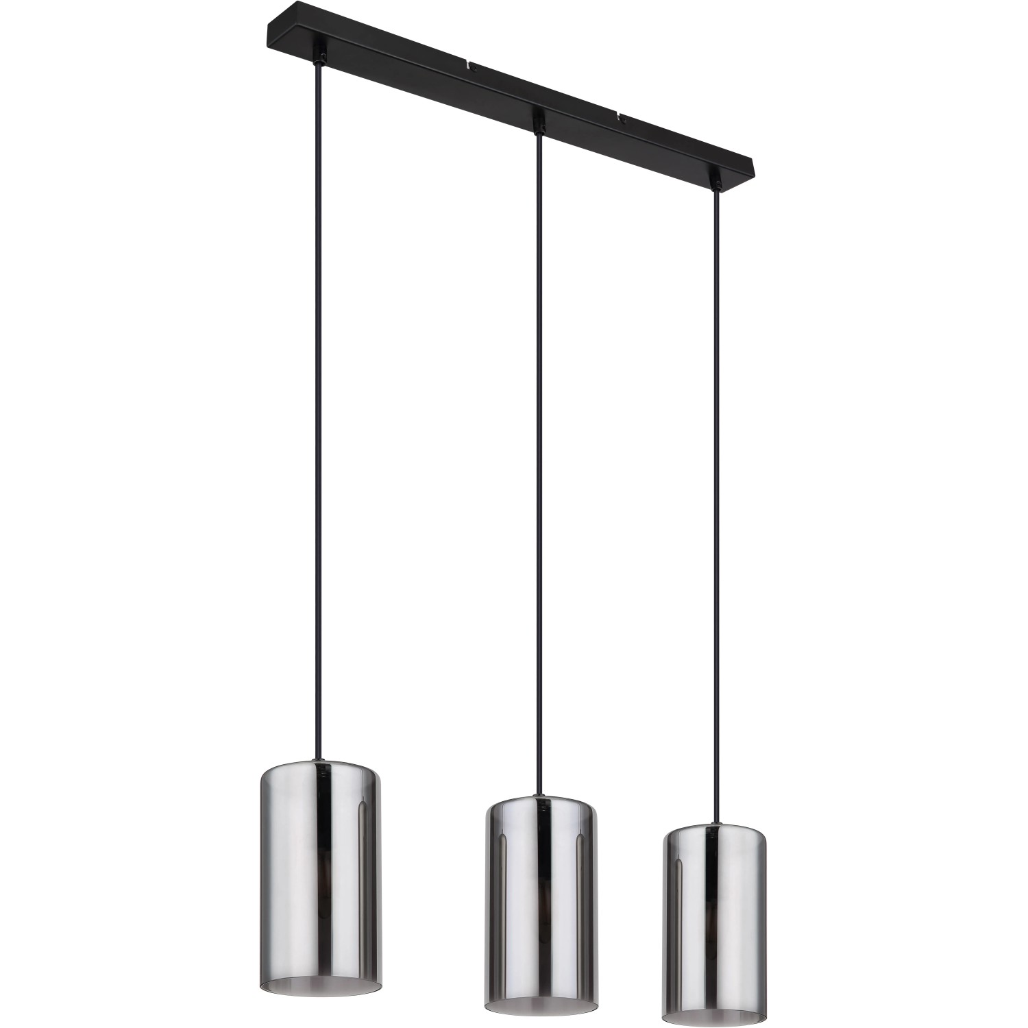 Globo Pendelleuchte Olly 3-flammig Metall Schwarz Matt