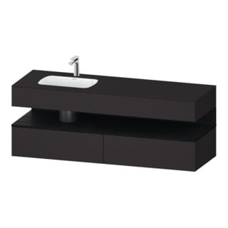 Duravit Einbauwaschtisch-Möbel-Set Qatego 160x50x60cm, Kon-WTU, B, B l, E sw/gra m
