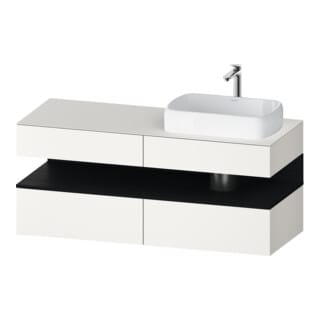 Duravit Waschtischunterschrank Qatego 140x55x60cm, E sw/we m, Pl, Beck. re