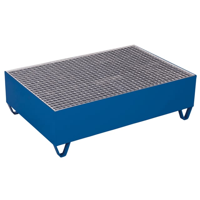 VARIOfit Auffangwanne mit Gitterrost für 2 Fässer a 200 Ltr 1.200 x 800 mm