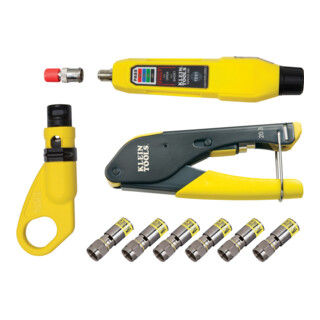 Klein Tools Koax Installations und Testset RG6 RG6Q mit Kabeltester