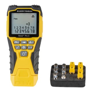 Klein Tools Netzwerkkabeltester Scout® Pro 3 Set mit Remote und Adapter