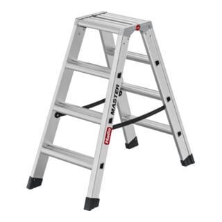 Hailo Aluminium-Doppelstufenleiter Master D100 2 x 4 Stufen