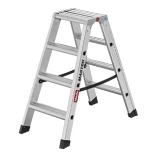 Hailo Aluminium-Doppelstufenleiter Master D100 2 x 4 Stufen