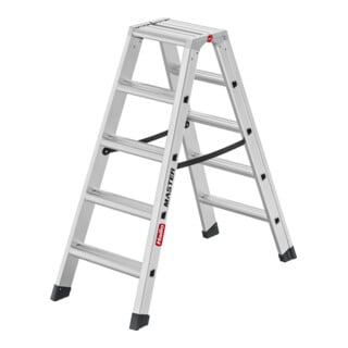 Hailo Aluminium-Doppelstufenleiter Master D100 2 x 5 Stufen