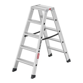 Hailo Aluminium-Doppelstufenleiter Master D100 2 x 5 Stufen