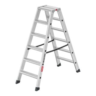 Hailo Aluminium-Doppelstufenleiter Master D100 2 x 6 Stufen