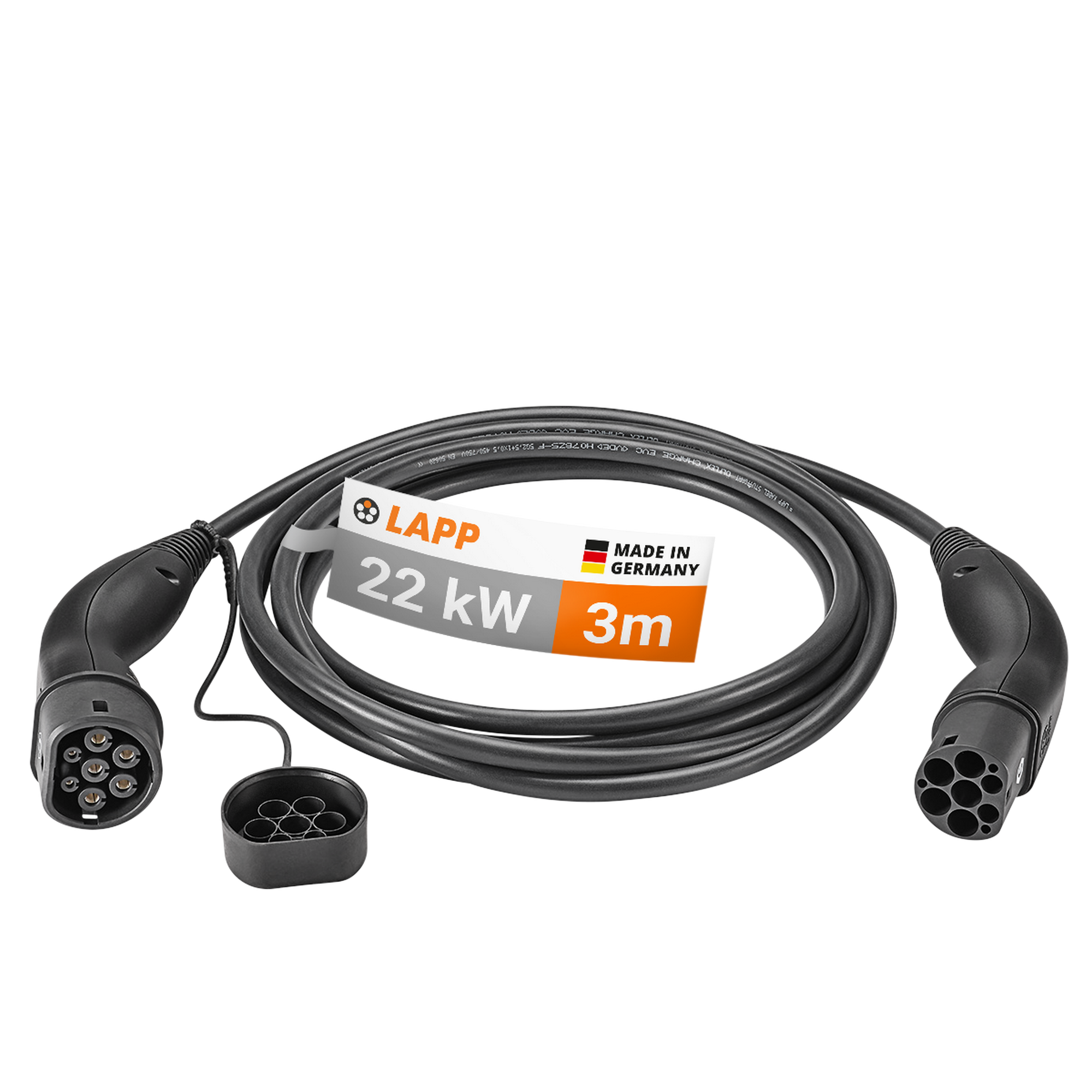 LAPP Standard-Ladekabel Typ 2 für Elektro- und Hybridfahrzeuge bis zu 22 kW 3 m