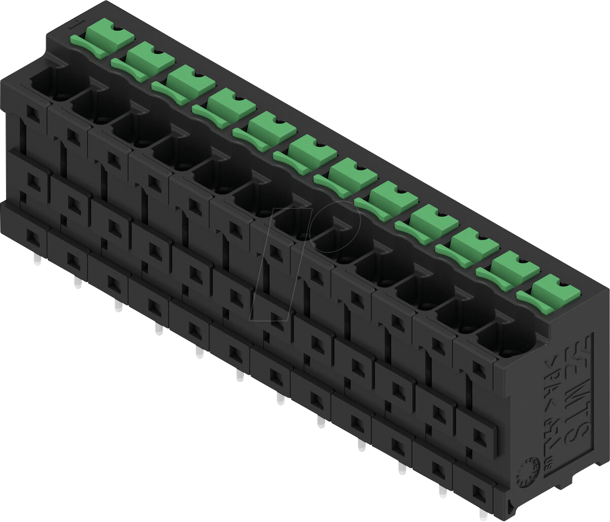 MTS 5-12 V T4 BT - Signalklemme, SNAP IN mit Betätigungstaste, 12-polig, 180°
