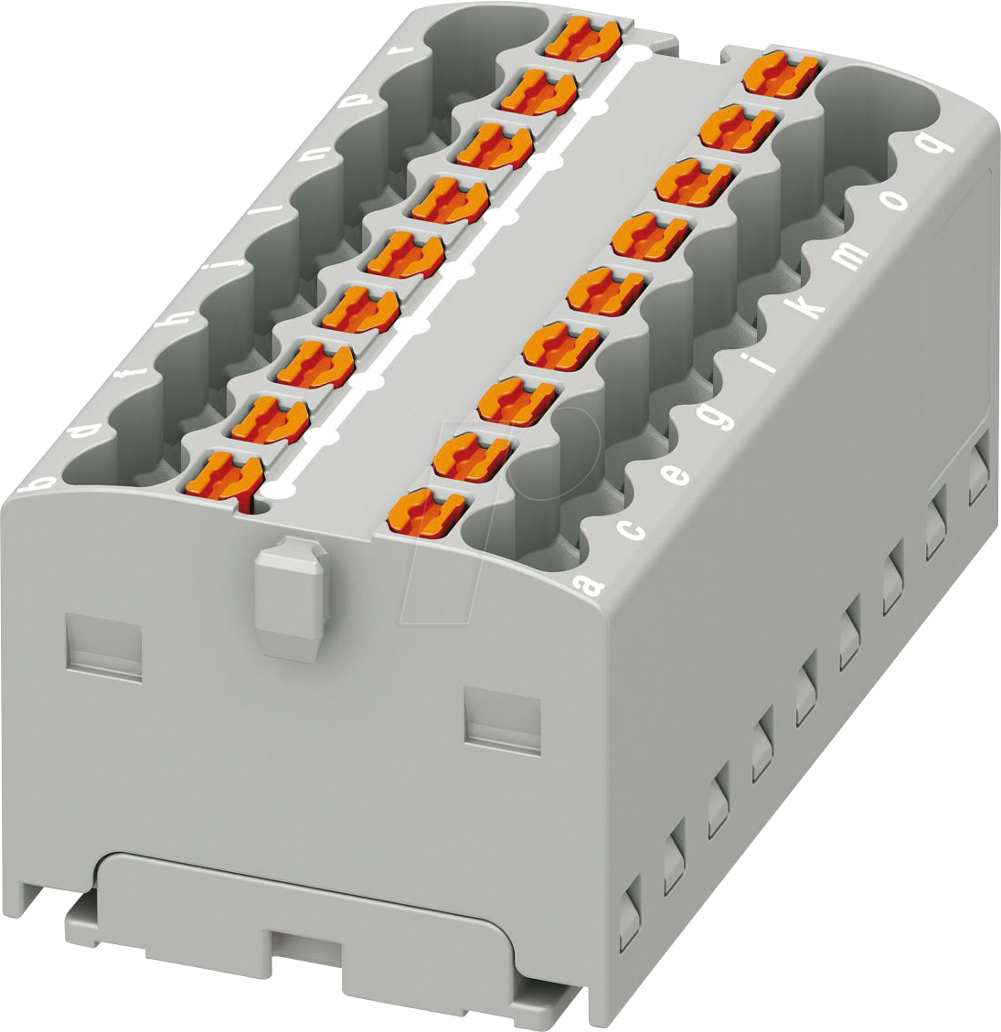 PHOE 3002804 - Verteilerblock PTFIX, 18x1,5, grau