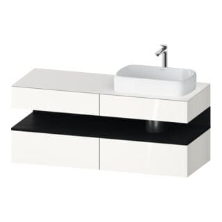 Duravit Waschtischunterschrank Qatego 140x55x60cm, E sw/we g, Pl, Beck. re