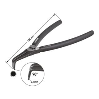 VIGOR Zange für Sicherungsringe V2791 Gesamtlänge: 180 mm