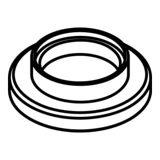 hansgrohe Rosette Axor Uno 4-Loch Fliesenrand chrom