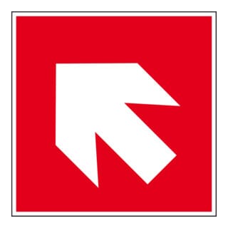 Eichner Brandschutzschild Richtungsangabe schräg aufwärts/abwärts