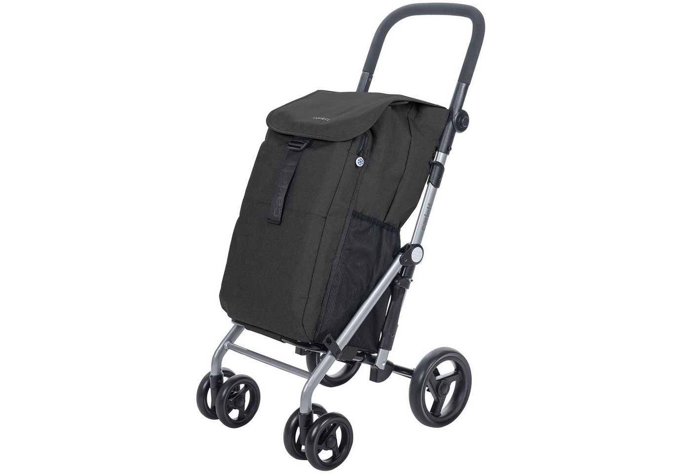 CARLETTEinkaufstrolley Einkaufswagen Klappbar Grocery Trolley Shopping Cart 53 l, Kühltasche 10L, eine Große Kapazität von 25 kg, Für Einkaufen-Schwarz Bild 2