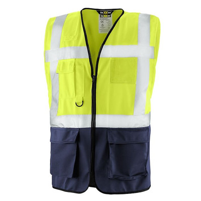 Warnschutz-Weste NEWCASTLE, warngelb/navy, Größe S