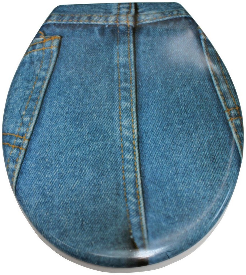 ADOB WC-Sitz Jeans, sehr stabil, universal passend Bild 4