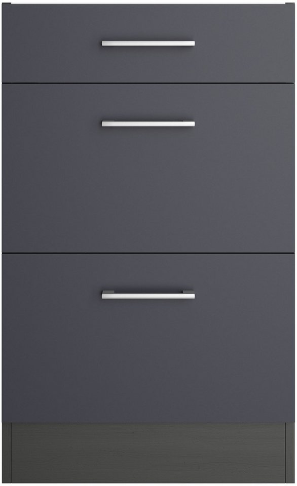 KOCHSTATION Unterschrank KS-Milan Auszugschrank 50 cm, matte oder hochglänzende Fronten